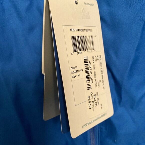 Reebok Relaxed Mesh Tracksuit Jacket Blue NWT XL - Picture 3 of 8